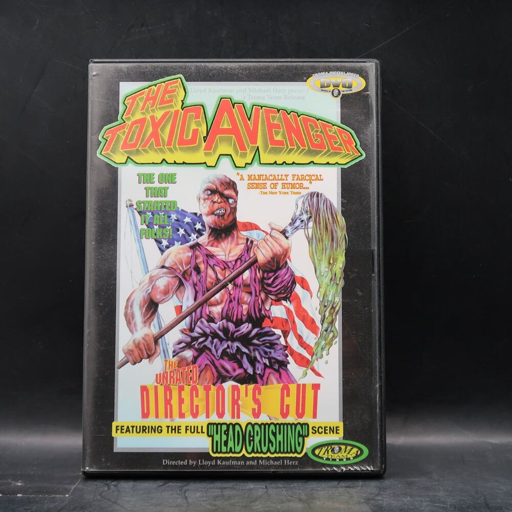 Toxic Avenger DVD The Unrated Director’s Cut With “Head Crushing” Scene 1998
